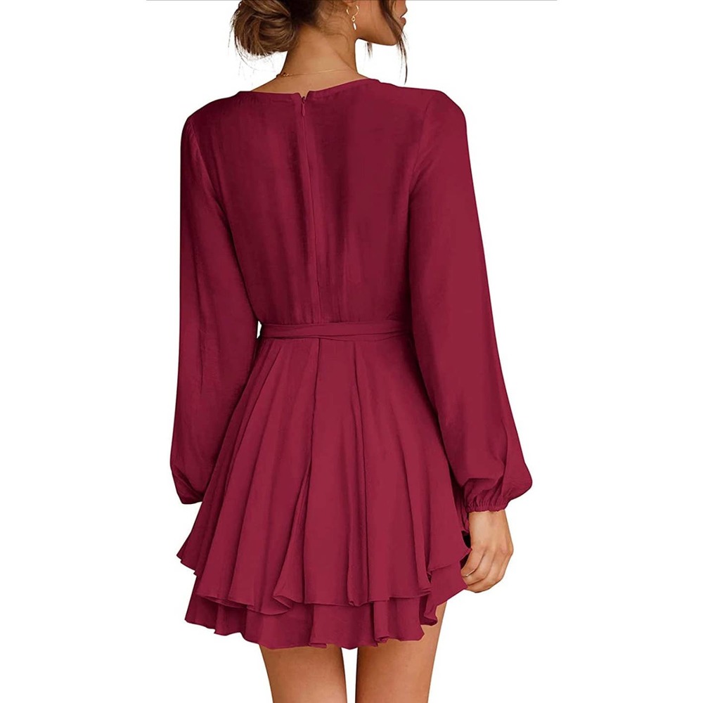 Deep V-Neck Mini Dress- Size 2X - Picture 2 of 6